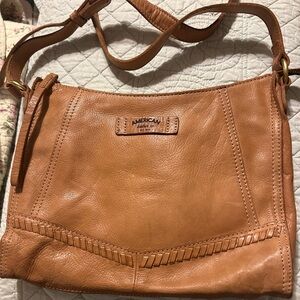 American Leather Tan Shoulder Bag